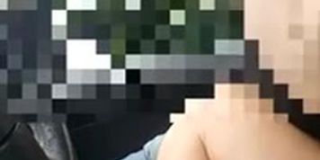 Fat bitch helps suck cock car