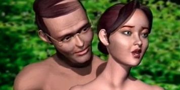 Naked anime hottie fucked hard over the car top