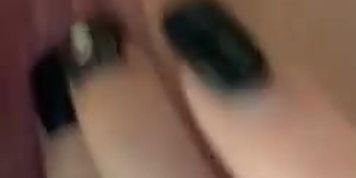 Chubby girl Sitting and finger fucking self 