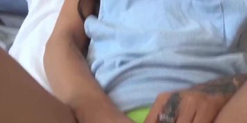 horny teen lets pervert step-brother watch her amateur big dick