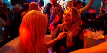 Party chicks have fun in the club