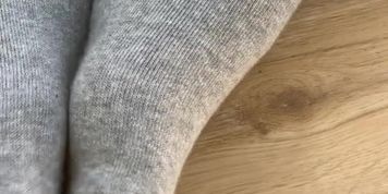 Spy on my smelly feet in grey socks  FOOT FETISH