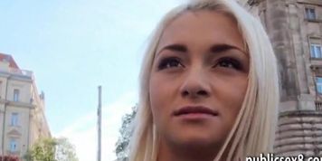 Czech Girl Flashes Her Boobs And Rammed In Public For Money