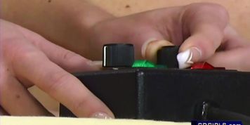 two amateur teens play with the sybian