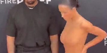 Bianca Censori Butt,  Breasts Scene  in Bianca Censori The Grammy Awards (2025)