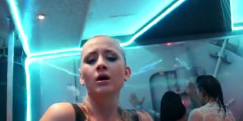 DRUNKSEXORGY - Bi club sluts having public sex orgy