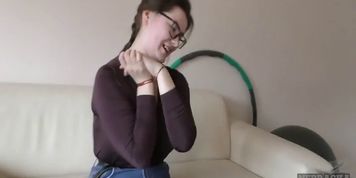 massive jugged 18yo marija finally showing her pussy and touching herself so shy and scared