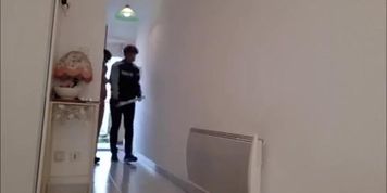 Pizza delivery man meets eccentric and naked mature