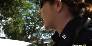 Criminal out on bond gets caught by perverted milf cops