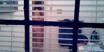 She Rewards His Risk Window Voyeur