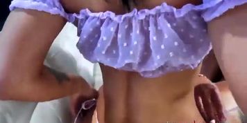 Rachel Rivers and Raven Lane sharing a lesbian chick
