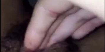 Hairy pussy lightskin girl trinity masturbating with comb