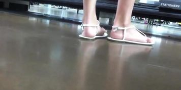 Candid Sexy Teen Feet & Legs at WalMart