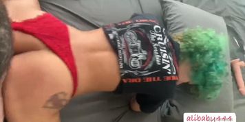 Colored hair teen gets creamy (only fans)