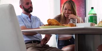 Naughty Alyssa Cole screw with dad's friend