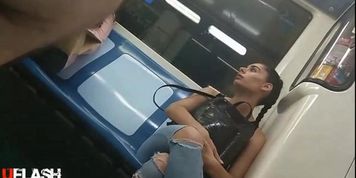Pierced Cock - Train Girls Reactions