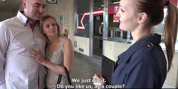 Group Anal for Money with a Busty MILF