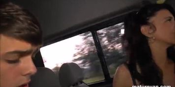 Super hot milf picks up young dick with the MatureVan
