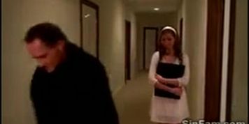 Sweet college beauty is pussy licked by horny stepdad