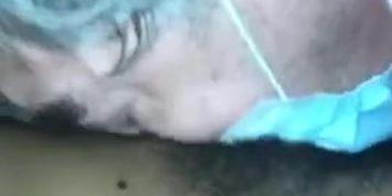 Fag blows BLM protester during quarantine 