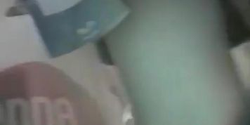 Bubble butt brunette has a voyeur peeking up her skirt