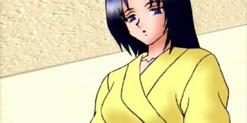 Anime hottie turned on after shower jumps on a teen guy