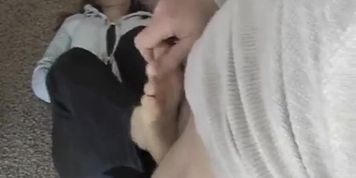 Britney Sweetstinks flip flops pick up foot screw