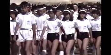 All the athletic meet girls are in bloomers