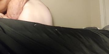 Fisting her pussy spread wide , I make her squirt all over the place, then pounding her with my cock