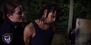 Feale cops are in for a spicy dick sharing porn with a black thug
