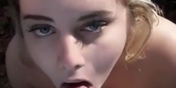 Amateur POV swallow
