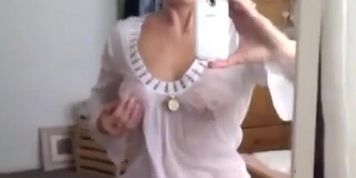 Wife filming herself for hubby