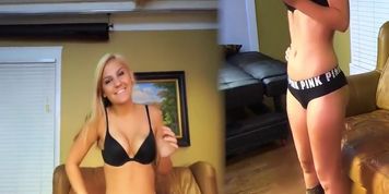 Young amateur Bailey fucked on a casting couch