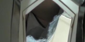 Hidden voyeur cam is shooting her upskirt white panty