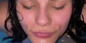 Slut gets face fucked in hot tub part 3