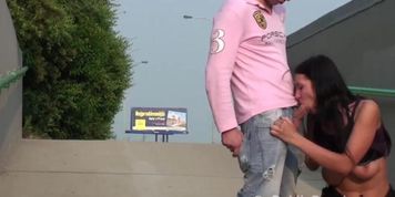 Roxy Taggart Public Threesome on Highway