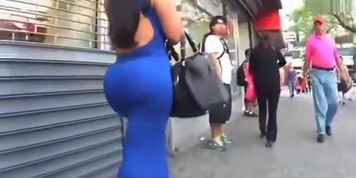 Latina beauty in tight blue dress