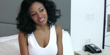 Black teen jizzed on pov