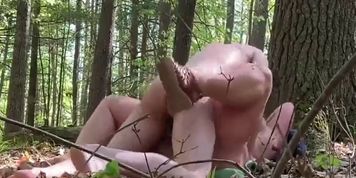 Big Ass Mature Milf Babe Rides A Big Cock In The Forest