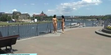 Rachel and Tara naked on public streets
