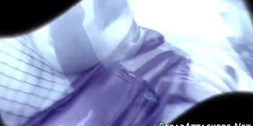 Domina strapon rams ass and gets jizzy jugs