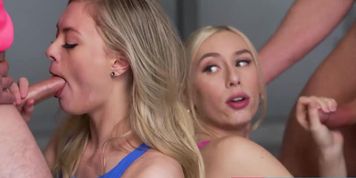 SWAP MY DAUGHTER - Workout just got hotter the moment Mike and Brad decided to bang me and Kay Lovelys twats