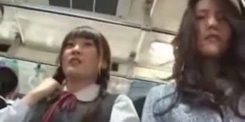 School girl on a bus