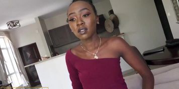 African Casting - Shy Black Bubble Butt Girl Busted Down By Her New Boss