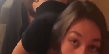 White guy lets his cute white GF screw black guy