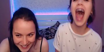 w0w girls  Sweet russian girls play with dildos  rimjob  anal double headed dildo
