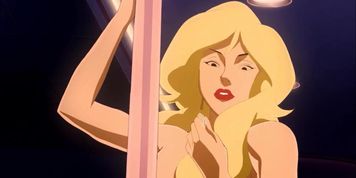 CATWOMAN STRIP CLUB HOT DANCE - DC BATMAN sexy stripper pole dancing, porn cartoon showing boobs