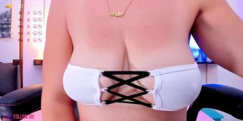 millie_brown21 white top bra with big long nipples
