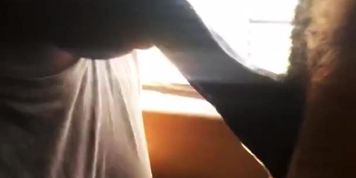 Neighbor wanted to try my throat out before his girl get home