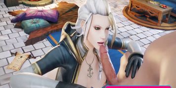 3D Slutty Girls Gets A Huge Thick Cock In Their Little Mouth